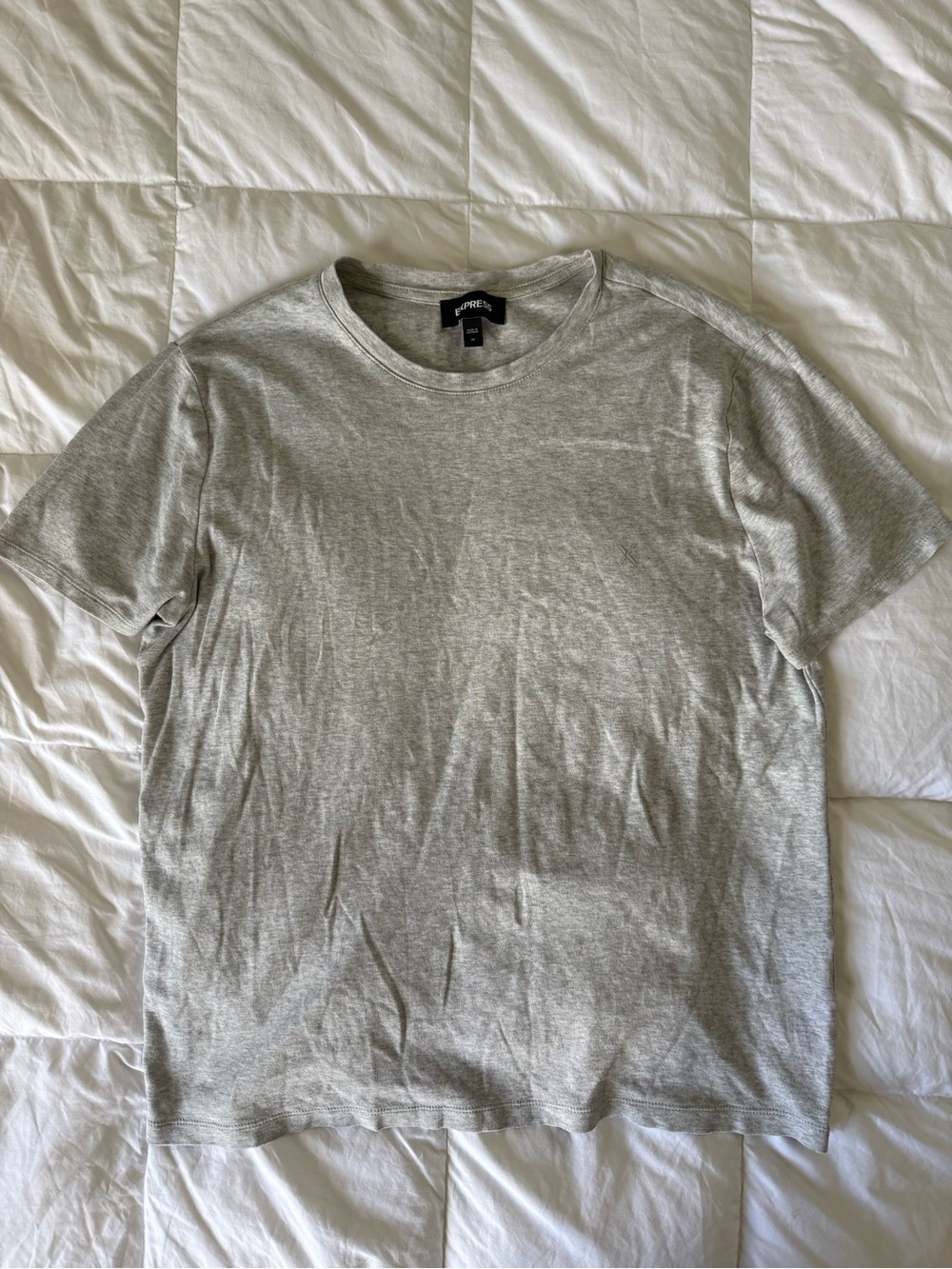 Express Light Gray 100% Cotton Crewneck Men’s T-Shirt Size Medium